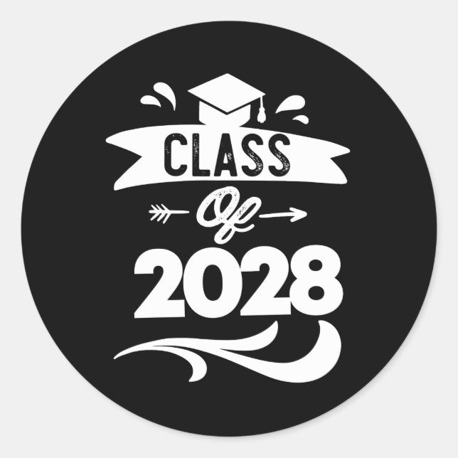 Adesivo Classe de graduação do Mais velho 2028 TShirt 2028 (Frente)