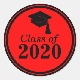 Adesivo Classe de Graduação em Preto Vermelho 2024