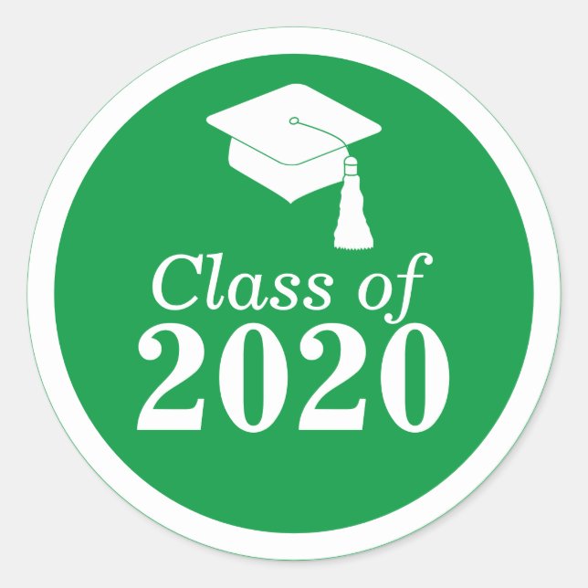 Adesivo Classe de Graduação Verde Branca 2024 (Frente)