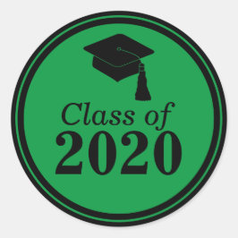 Adesivo Classe de Graduação Verde em Preto 2024