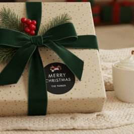 Adesivo Classe de Natal com Cor Personalizada Minimalista