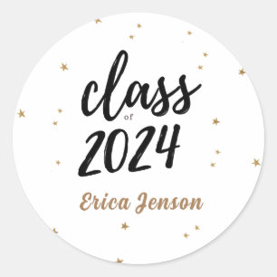 Adesivo Classe de Nome Personalizado de Cookies Dourados p