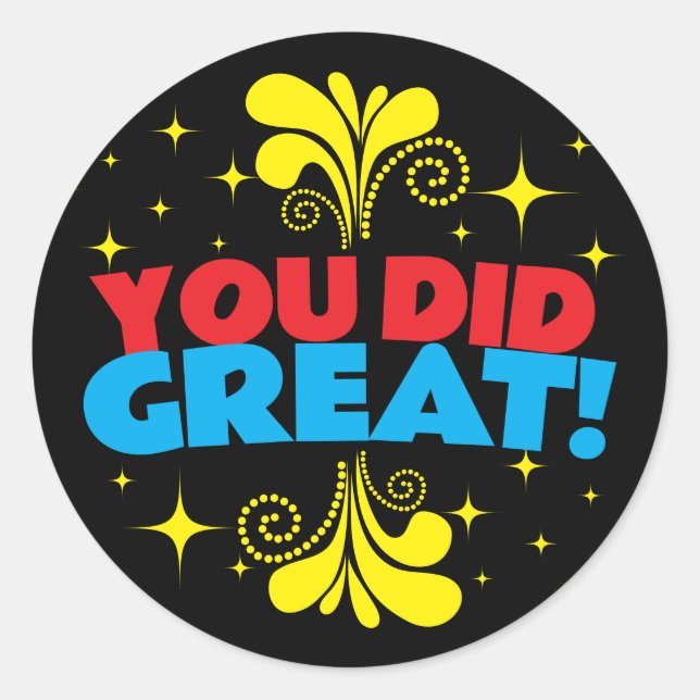 Adesivo classe de reconhecimento de aluno do excelente est (Frente)