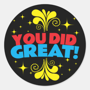 Adesivo classe de reconhecimento de aluno do excelente est