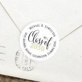 Adesivo Classe de Script Elegante Moderno de Graduação de 