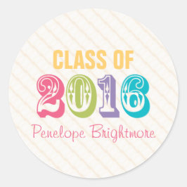 Adesivo Classe de Tipografia Arco-Íris de 2016