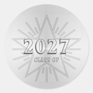 Adesivo Classe do dia de graduação de 2027 por Janz Silver