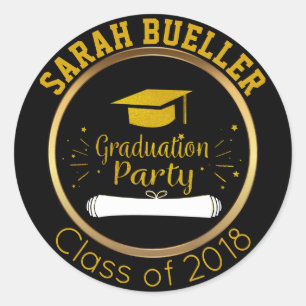 Adesivo Classe Dourada e Negra de Favor do Boné de formatu