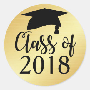 Adesivo Classe Dourada e Negra do Favor da Graduação 201