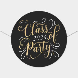 Adesivo Classe Dourada Elegante de Graduação 2025