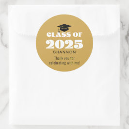 Adesivo Classe Dourada Moderna de 2025 Obrigado