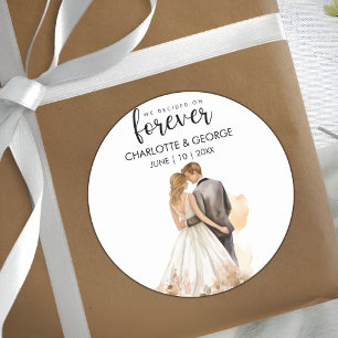 Adesivo Classe Forever Wedde Node Groom Back Watercolor