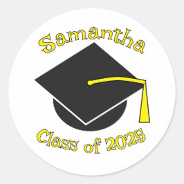 Adesivo Classe Personalizada de Amarelo de Graduação 2025