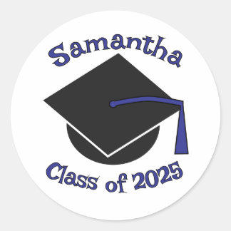 Adesivo Classe Personalizada de Azul de Graduação 2025