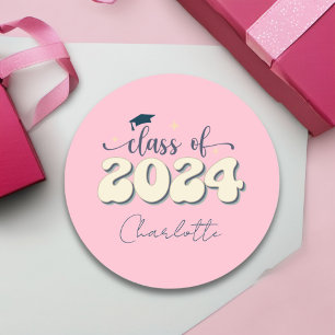 Adesivo Classe Retroativa Rosa De Graduação De 2024