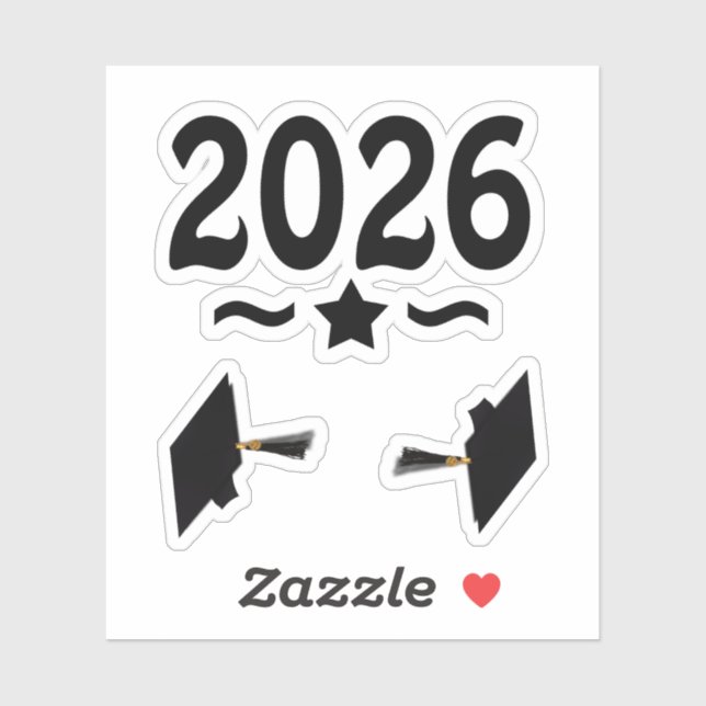 Adesivo Classe Star de Graduação 2026 (Folha)