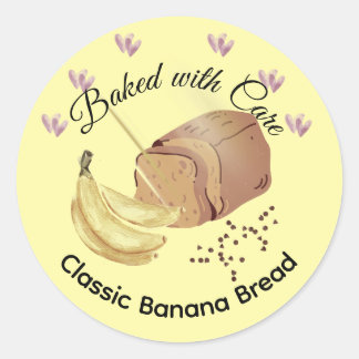Adesivo Classic Banana Bread Bakery Product Label