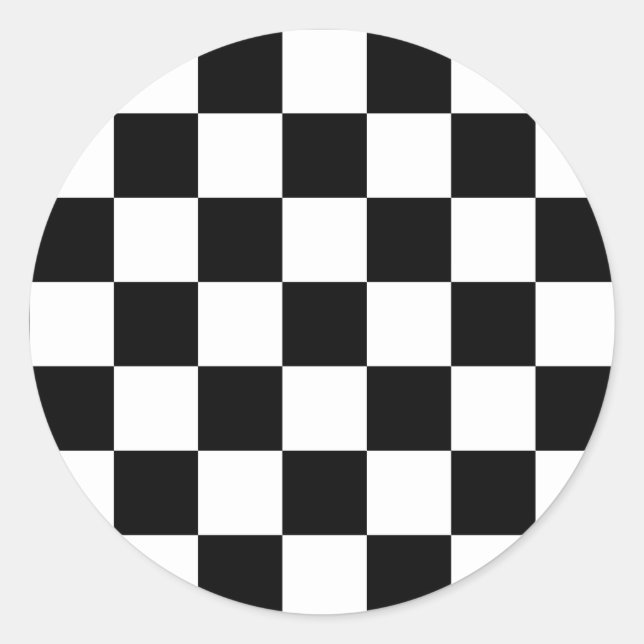 Adesivo Classic black checkerboard (Frente)