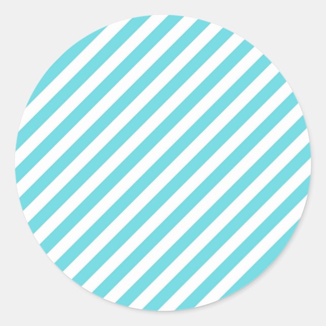Adesivo Classic blue and white diagonal stripes (Frente)