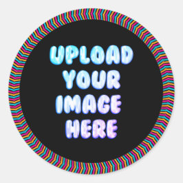 Adesivo Classic Border Round Sticker with a Business Logo