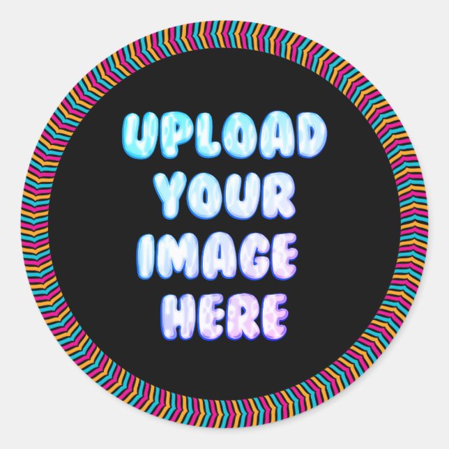 Adesivo Classic Border Round Sticker with a Business Logo (Frente)