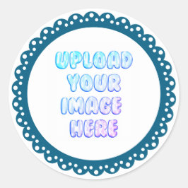 Adesivo Classic Border Round Sticker with a Business Logo