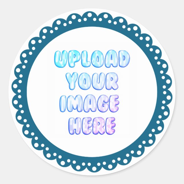 Adesivo Classic Border Round Sticker with a Business Logo (Frente)