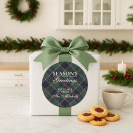 Adesivo Classic Dark Blue Red Green Plaid Pattern