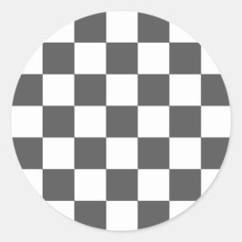Adesivo Classic dark grey checkerboard