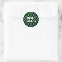Adesivo Classic Holiday Green Checkered Pattern