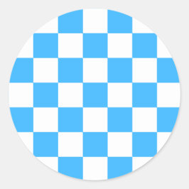Adesivo Classic light blue checkerboard 