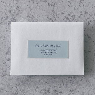 Adesivo Classic Light Blue Wedding Guest Address Labels
