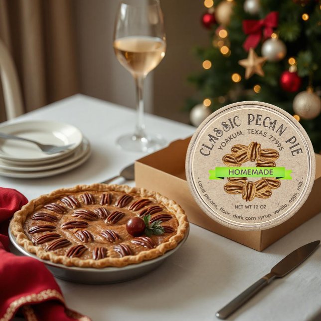 Adesivo CLASSIC PECAN PIE Grunge Font Kraft Brown (Criador carregado)