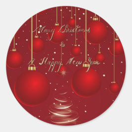 Adesivo  Classic Red Christmas Ornaments Christmas 