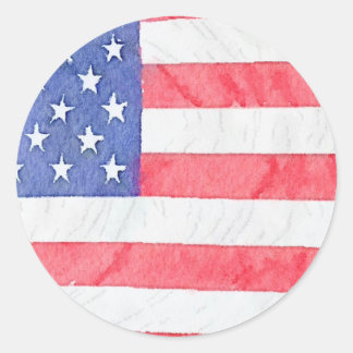 Adesivo Classic Round American Flag Sticker