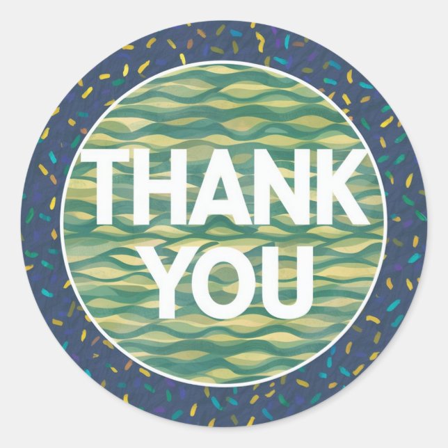 Adesivo Classic Round Sticker Belo design (Frente)