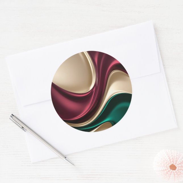 Adesivo Classic round sticker in stylish graphic (Envelope)
