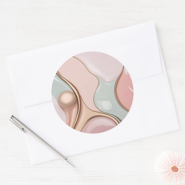 Adesivo Classic round sticker in stylish graphic (Envelope)