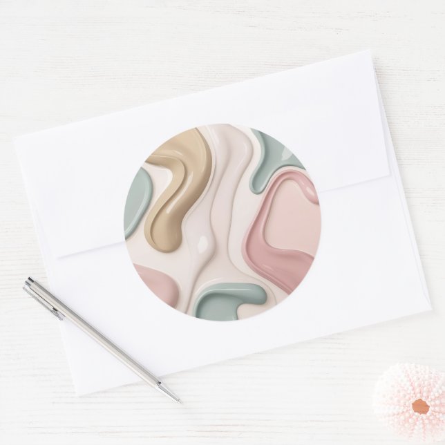 Adesivo Classic round sticker in stylish graphic (Envelope)