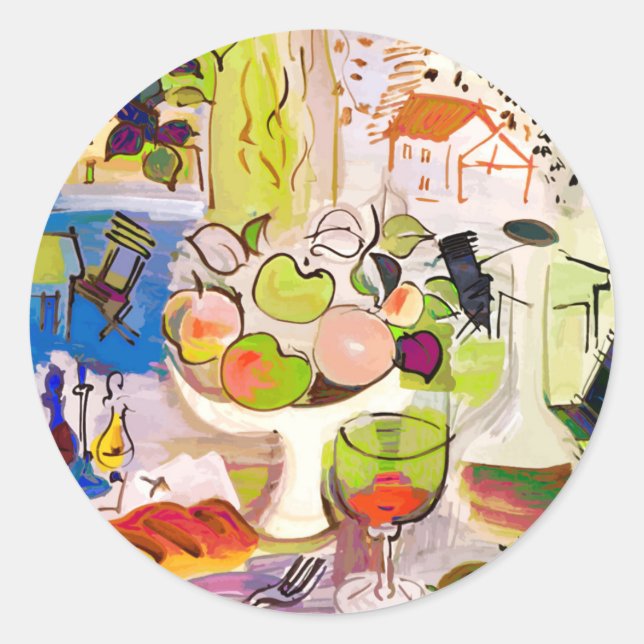 Adesivo Classic Round Sticker, Mediterrânica (Frente)