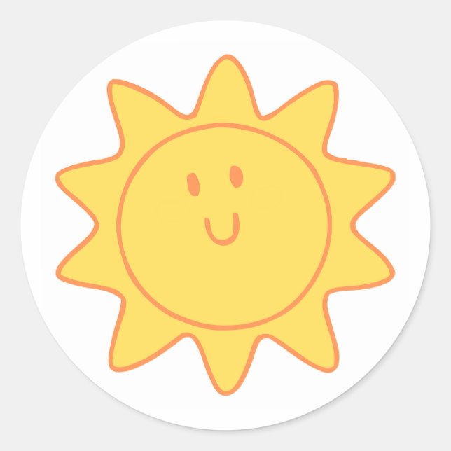 Adesivo Classic Round Stickers (Cute Design) (Frente)