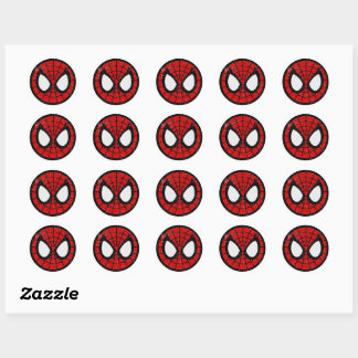 Adesivo Classic Round Stickers – Spider Hero Design
