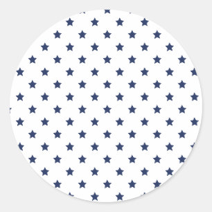 Adesivo Classic Stars Azul Marinho - Branco