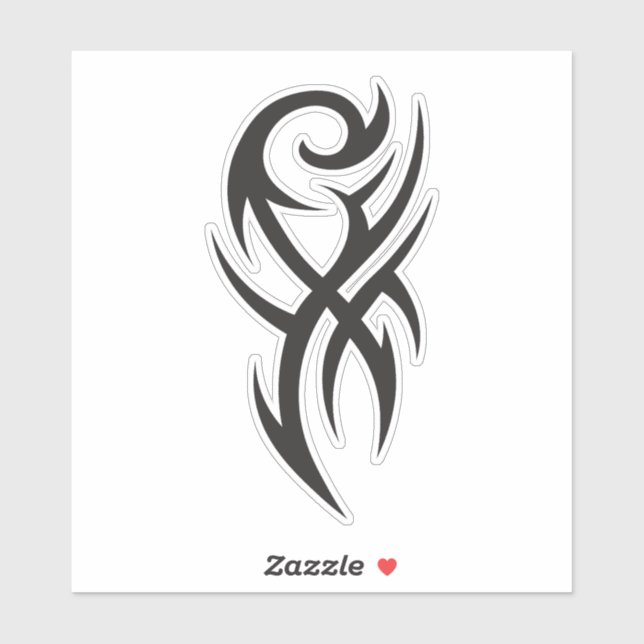 Adesivo Classic Tattoo Inspired Line Art Design (Folha)