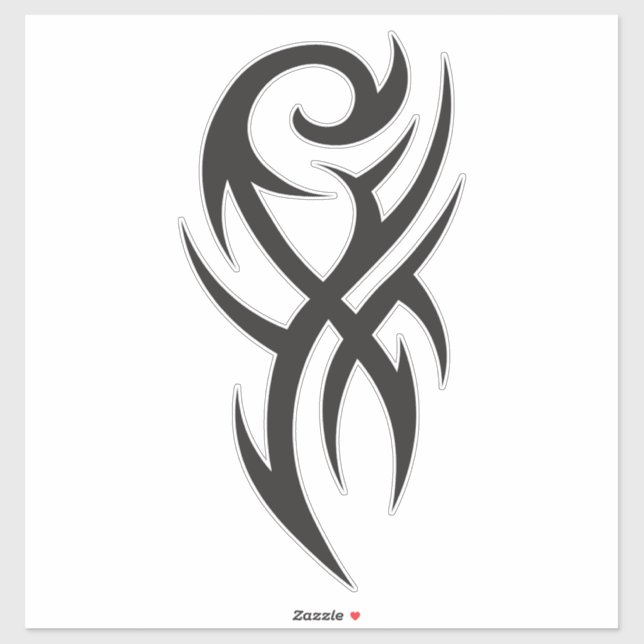 Adesivo Classic Tattoo Inspired Line Art Design (Folha)