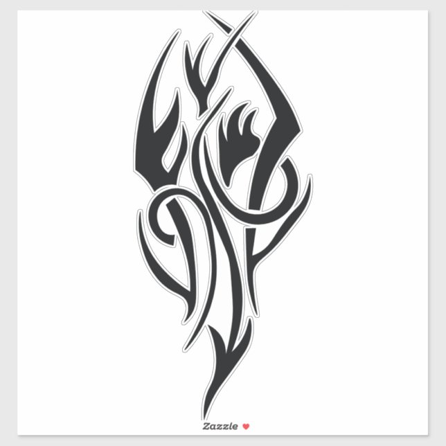 Adesivo Classic Tattoo Inspired Line Art Design (Folha)