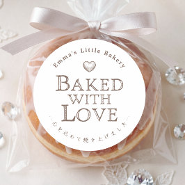 Adesivo Classic Typography Baked with Love