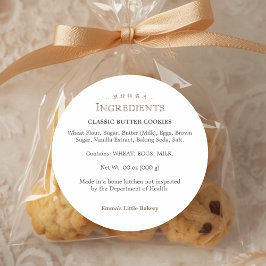 Adesivo Classic Typography Bakery Ingredient Product