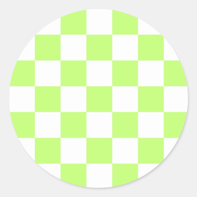 Adesivo Classic visual lime checkerboard  (Frente)