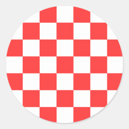 Adesivo Classic visual red checkerboard 